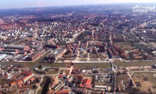 Elbląg z lotu ptaka.